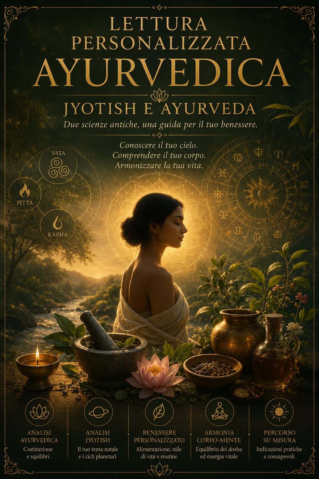 Dialogo simbolico tra Ayurveda e Jyotish