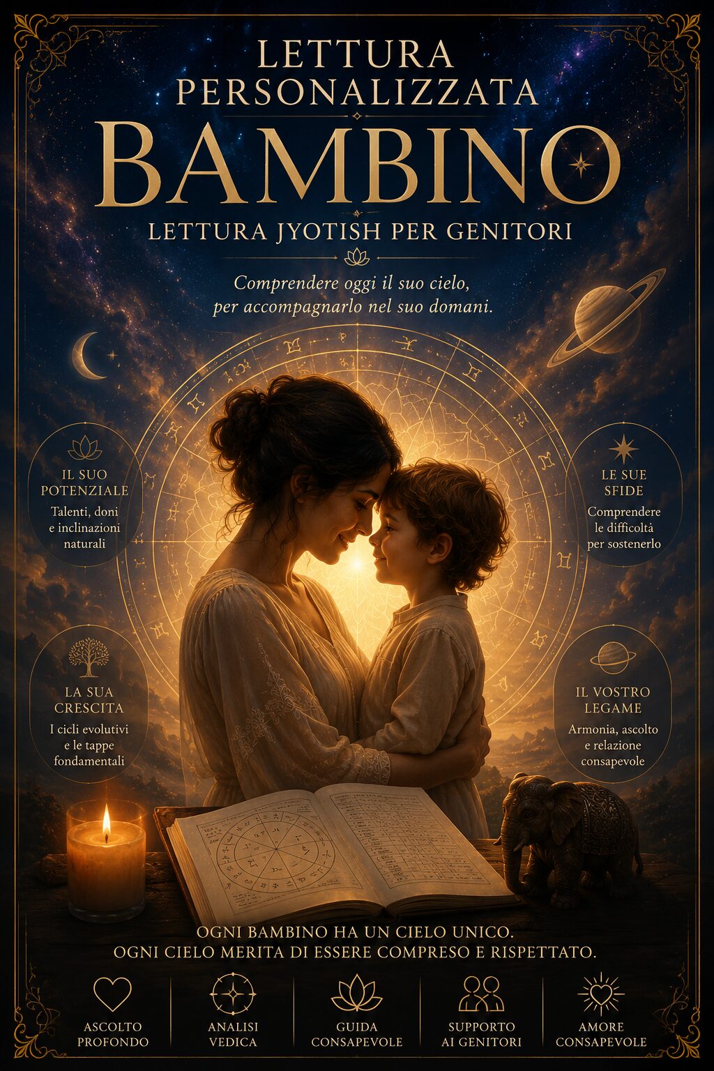 Lettura Jyotish del bambino pensata per genitori e adulti di riferimento